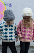 Fishy Genser 8 år i fargene Milk & Cookies og Chocolate Crush Brown