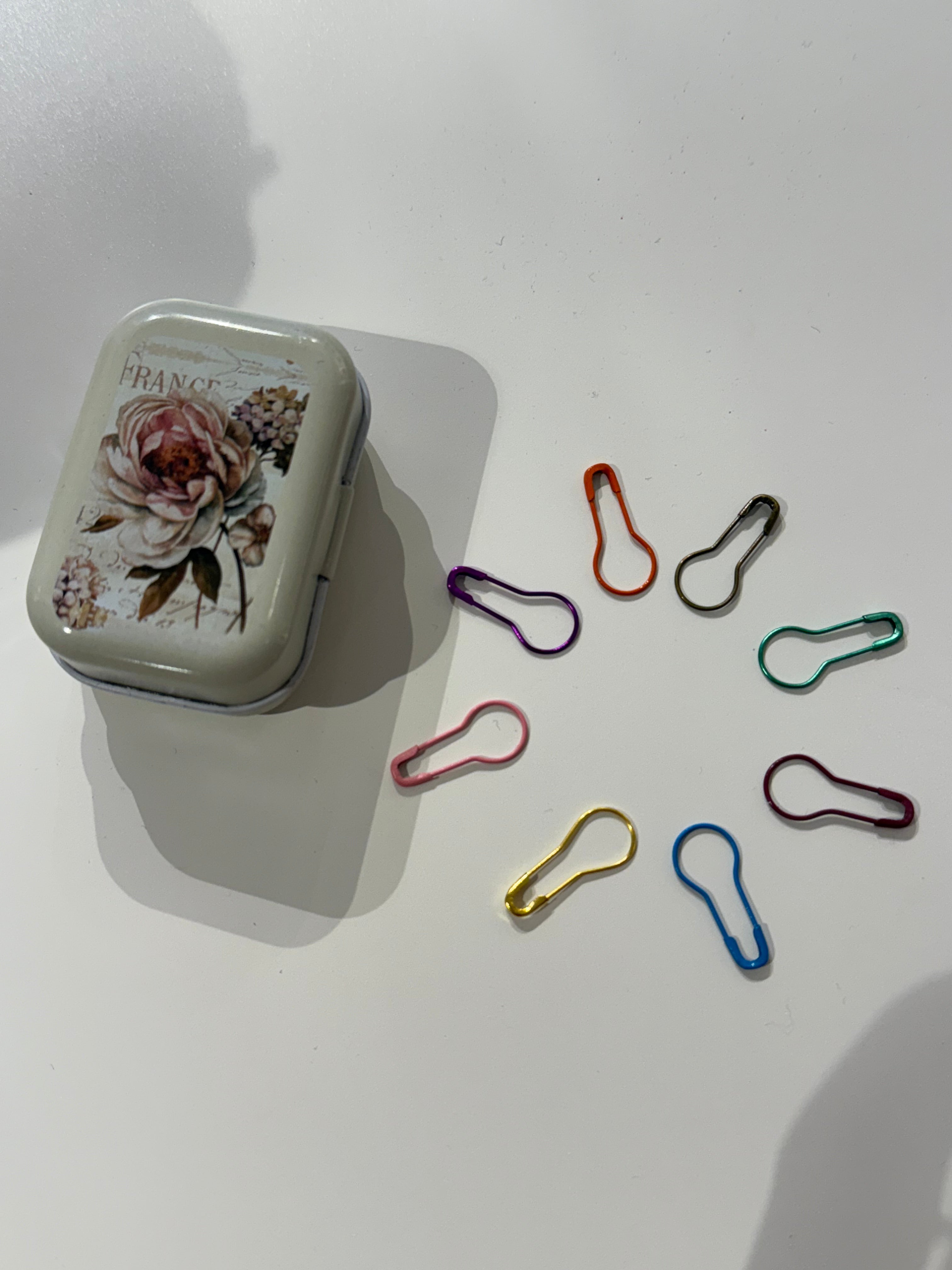 Boks med 16 maskemarkører - Pudderrose