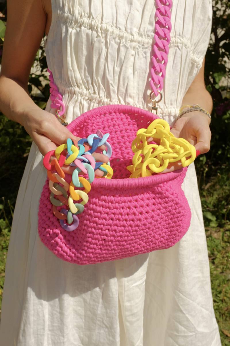 Tykk lenke til veske - GUL